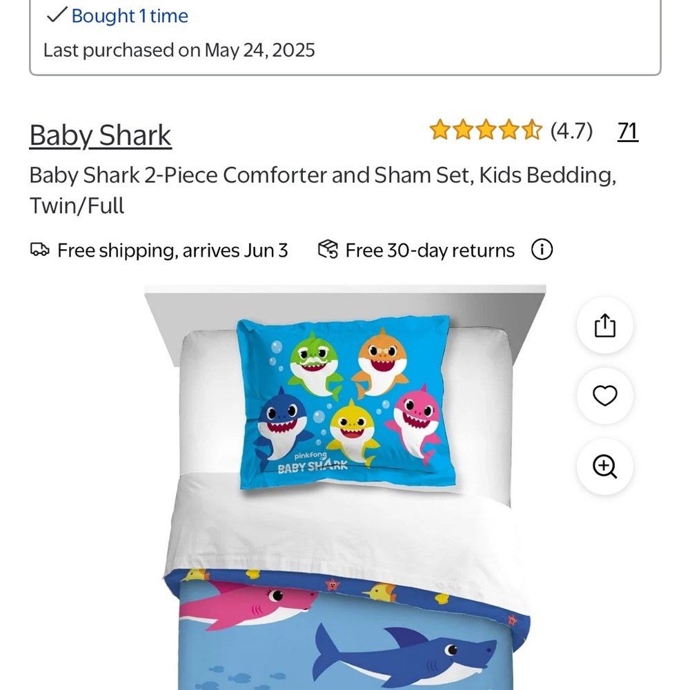 Blue Comforter Set with Playful Design
